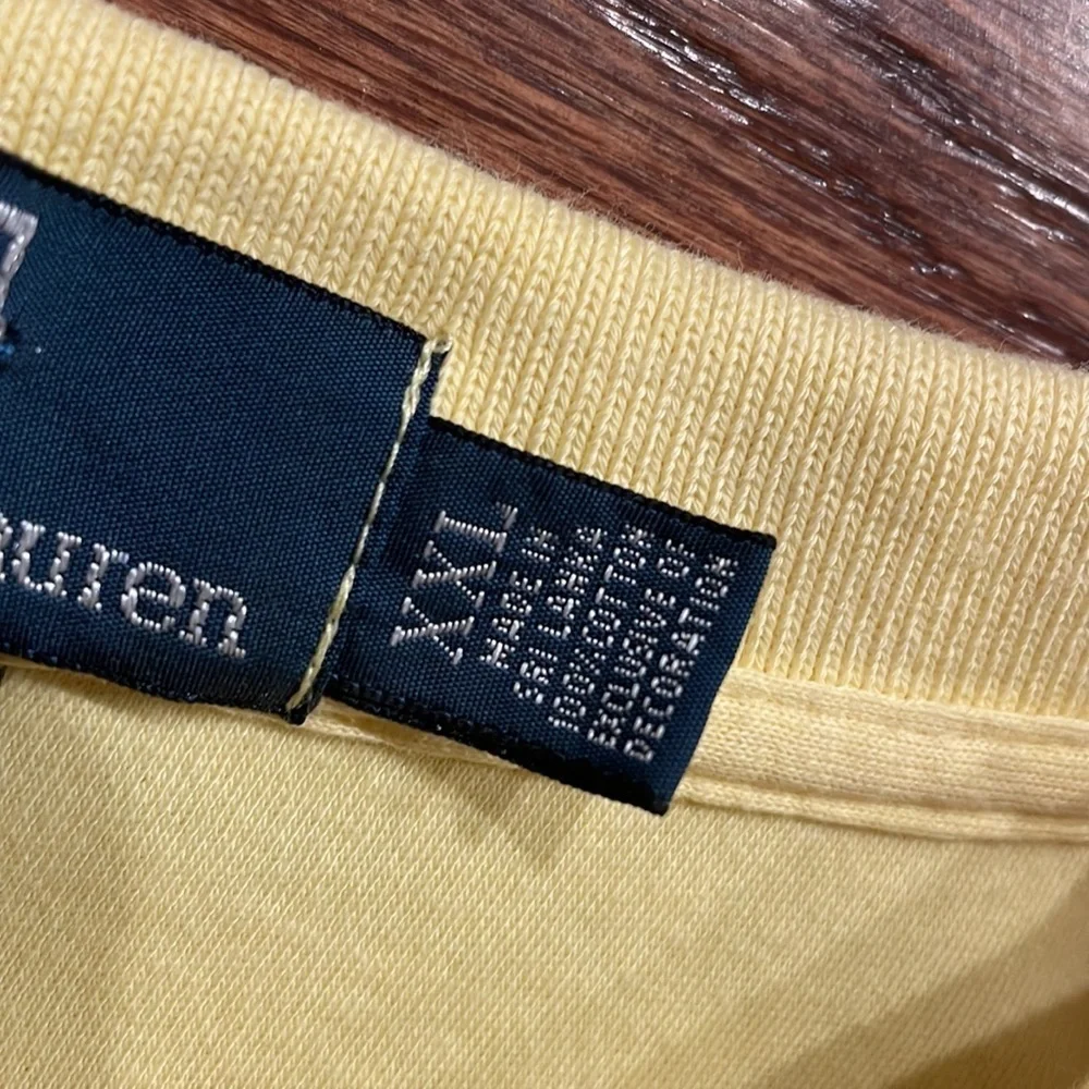 POLO BY RALPH LAUREN custom fit ultra soft 100% cotton MENS polo Yellow size XXL